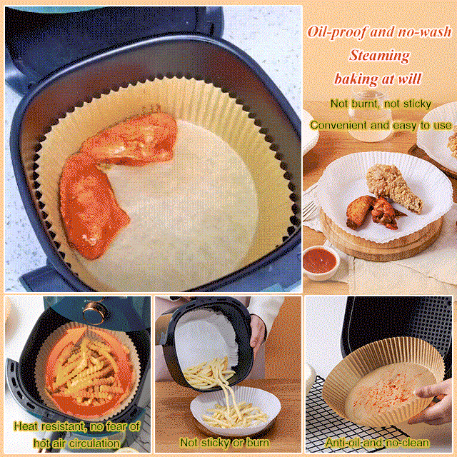 Air Fryer Baking Non-Stick Oil-Absorbing Paper Tray