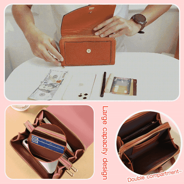 Ladies long fashionable crossbody mobile phone bag