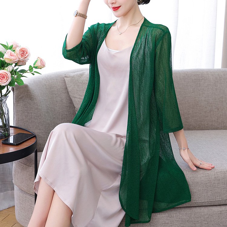 接触冷感・UVカットシアーカーディガン