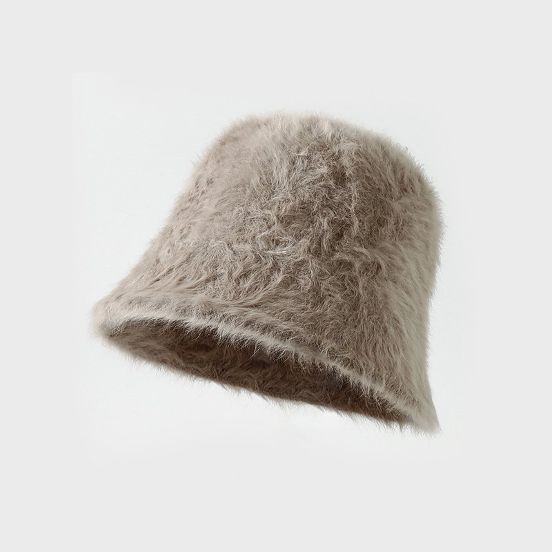 ラビットファーバケット帽子