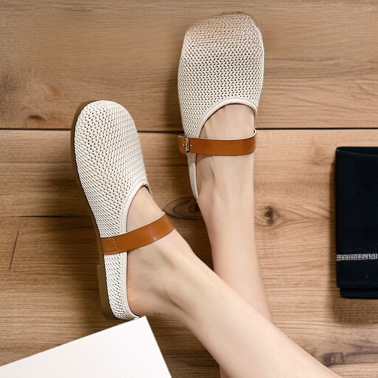 소프트 쿠션감의 빈티지 하프토 슬리퍼