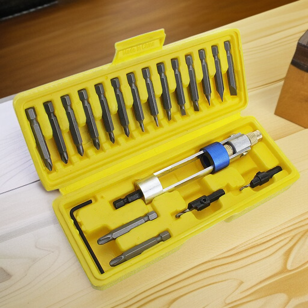 HSS Senkbohrer-Set mit Schnellwechsel und Schraubenumwandlung (20 Stück)