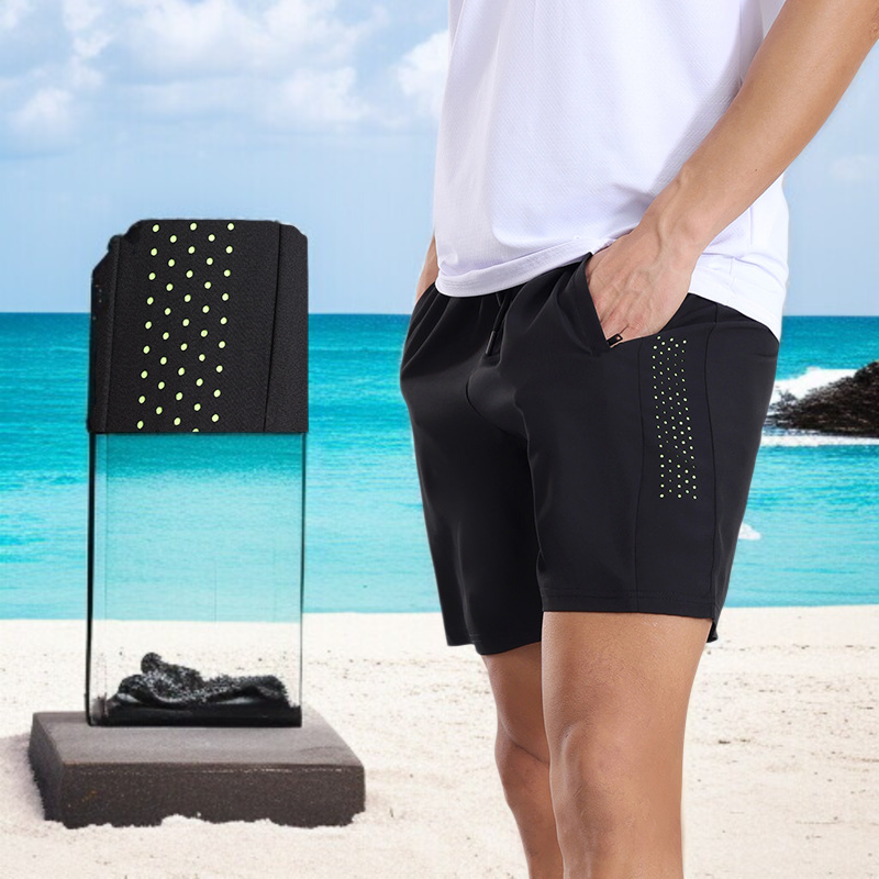 남성 여름 겉옷과 반바지 세트 디테일