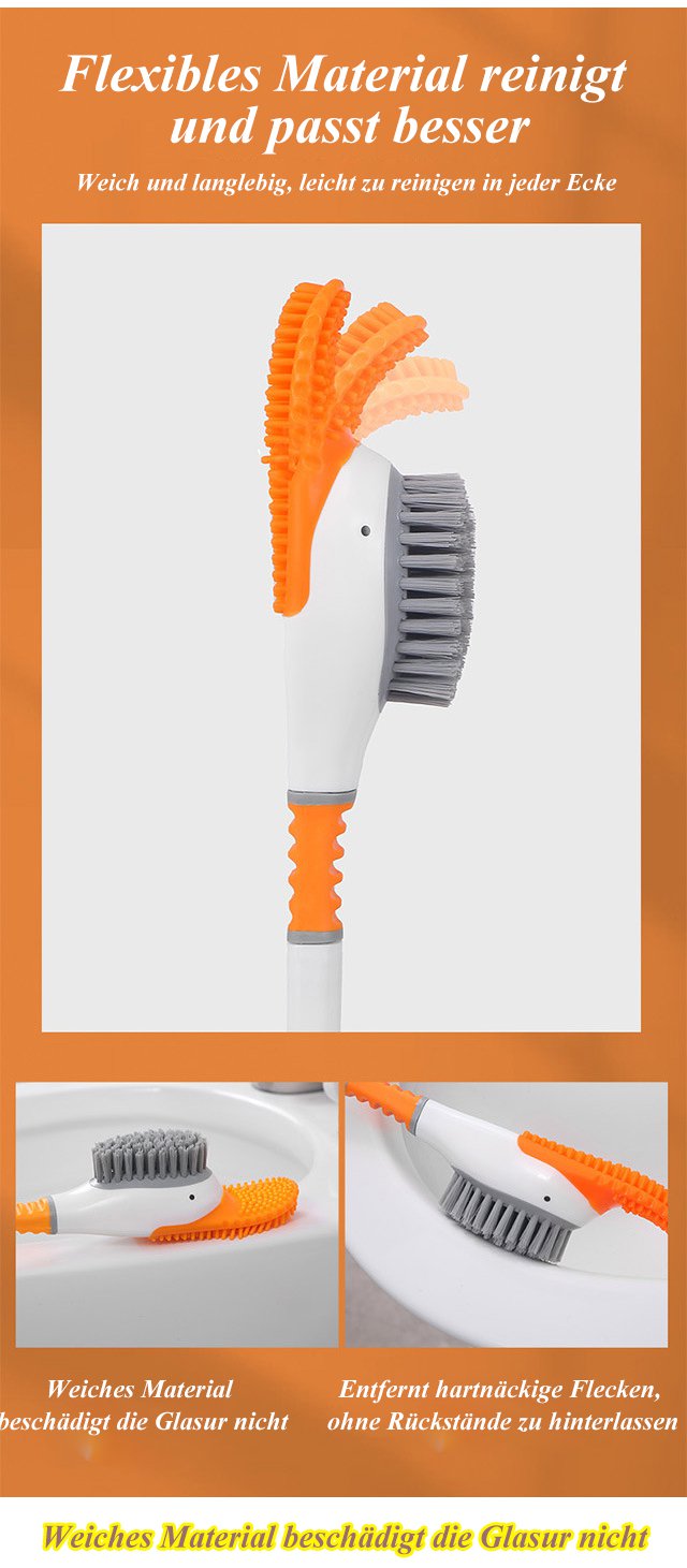 Hygienische Silikon WC-Bürste mit Enten Design