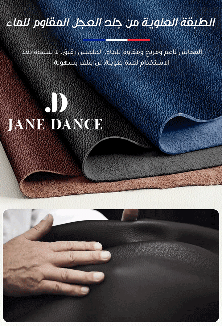 حقيبة يد نسائية عصرية أنيقة من الجلد الخشن الكلاسيكي من فرنسا