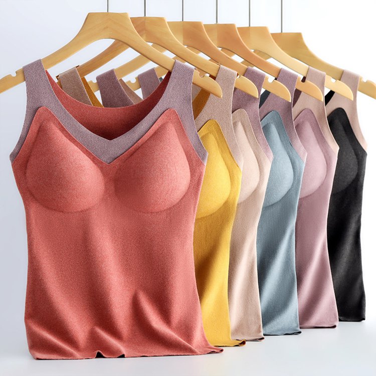 dralon生地シームレス発熱ブラトップ