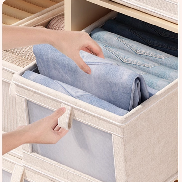 透明窓付き衣類整理収納ボックス 