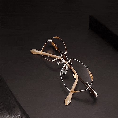 目の疲れを軽減する老眼用フレームレスメガネ