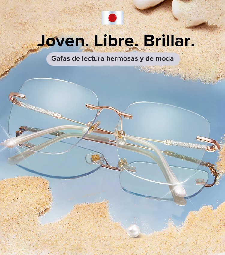 Gafas de lectura hermosas y de moda