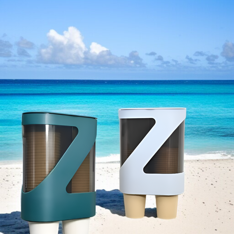 パンチフリー壁掛け設置の紙コップ収納ラック