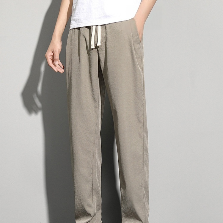 薄い男性ルーズストレートパンツ 