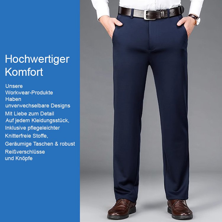 Bügelfreie Anzughose aus Vier-Wege-Stretch-Eisseide