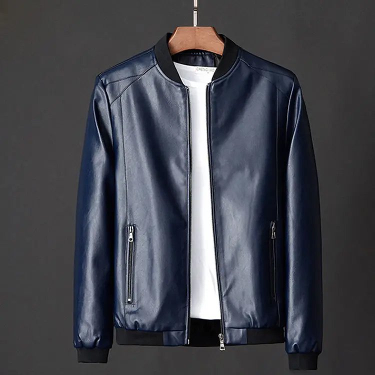 캐주얼 남성 가죽 자켓