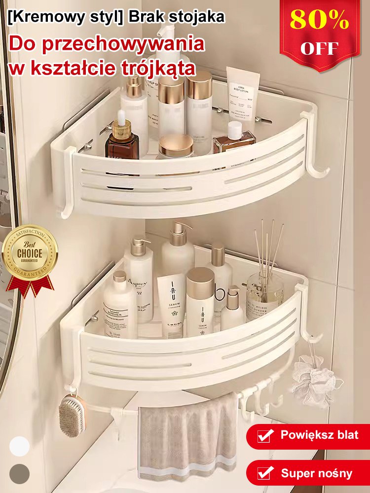 Cream Ins Style】 Półka trójkątna bez dziurkowania