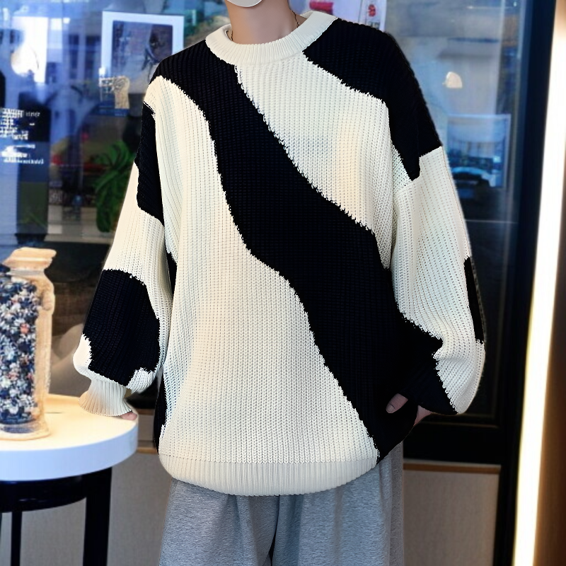 男性用ゆったりプルオーバーニット