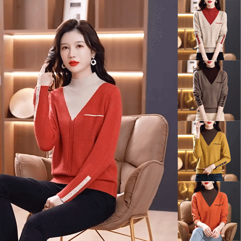 モックネックニット