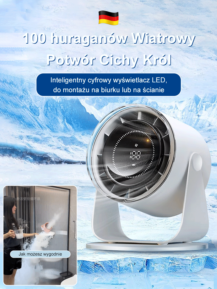 Wentylator ścienny o wysokiej prędkości cyrkulacji