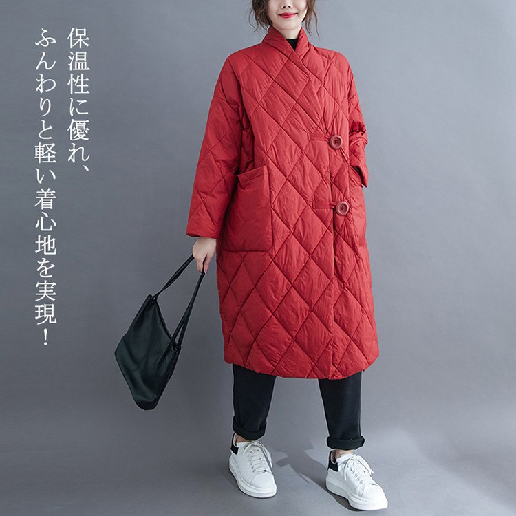 キルティングダウンコート