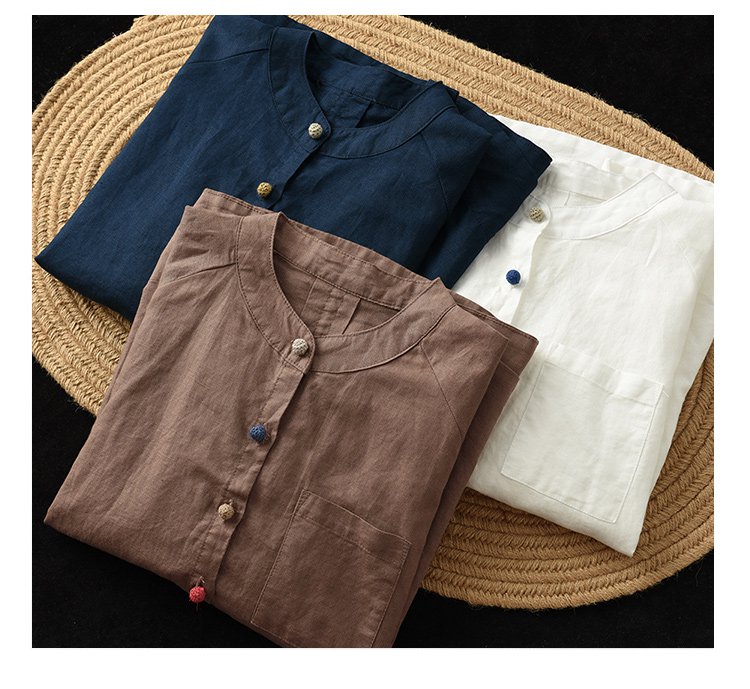 快適な着心地の綿麻シャツ