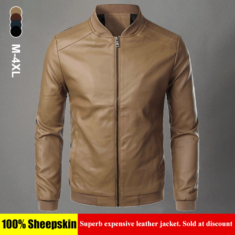 Stylish men's leather jacket