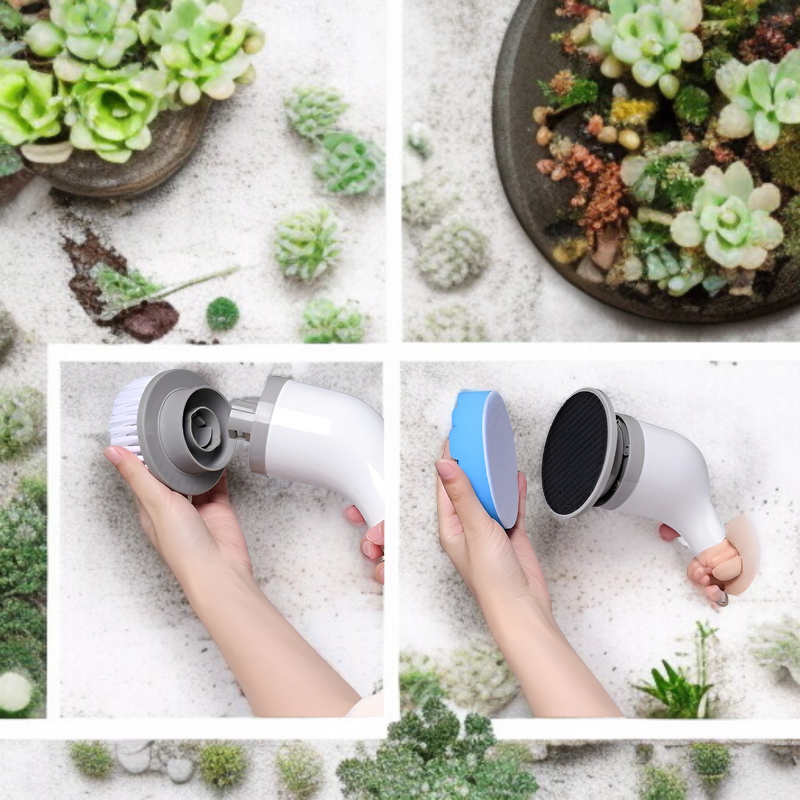 ワイヤレス充電対応の電動掃除ブラシ