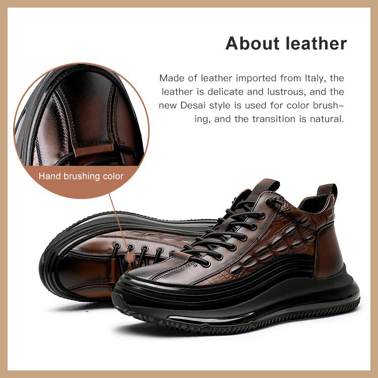 Italian luxury crocodile print sneakers