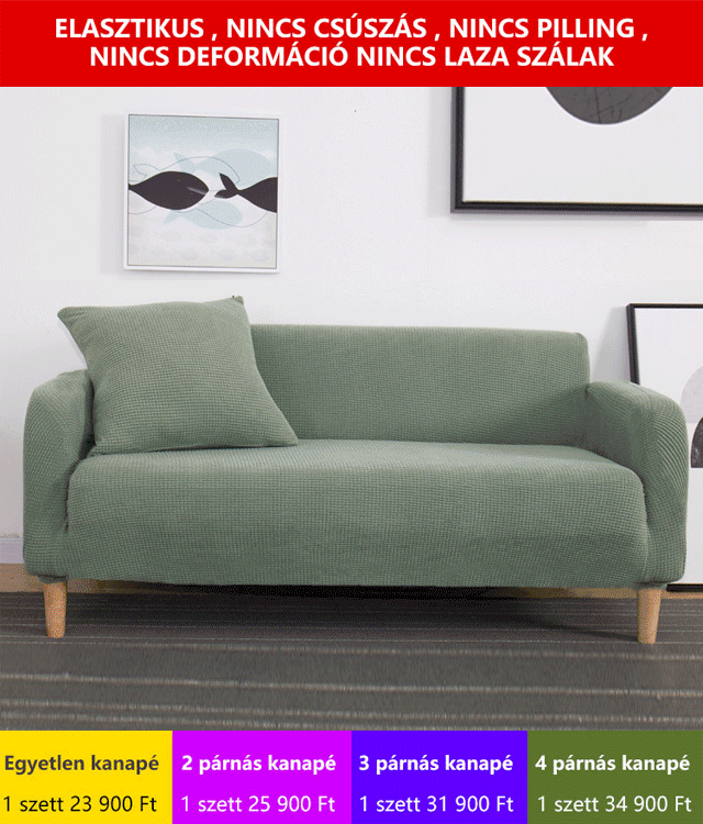 Egyszínű kanapé huzat