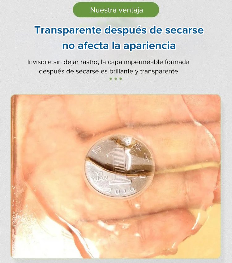 Adhesivo transparente impermeable