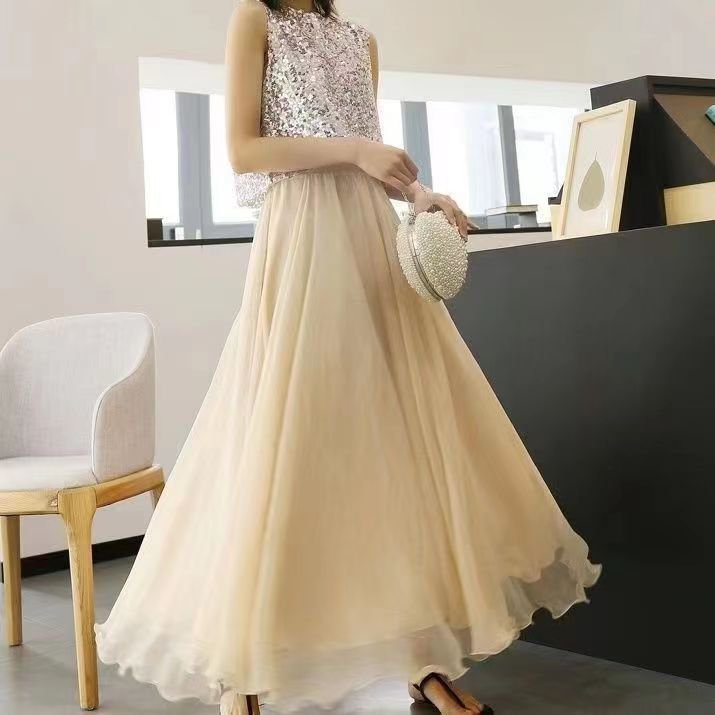 シフォンロングスカート