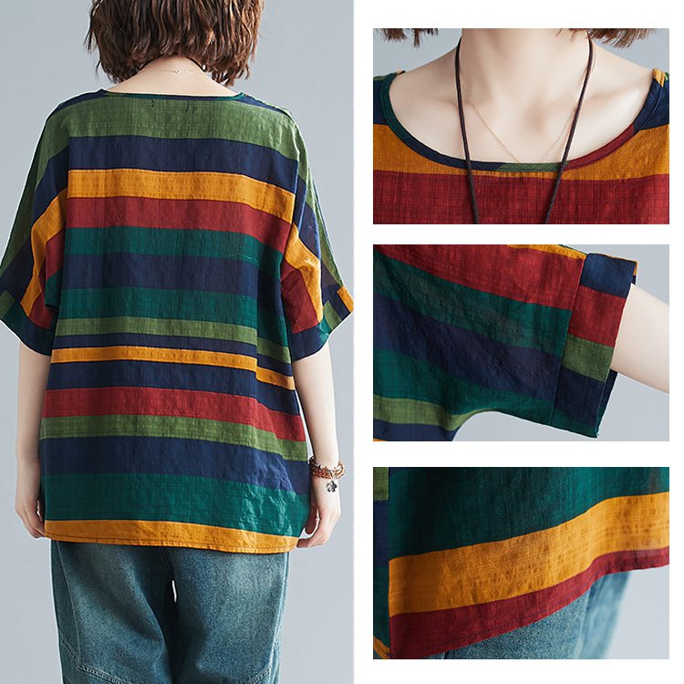 5分袖カットソー