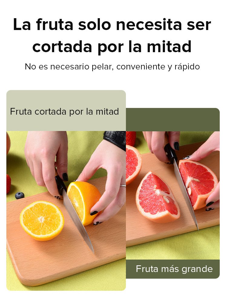 Partes desmontables del exprimidor eléctrico para fácil limpieza