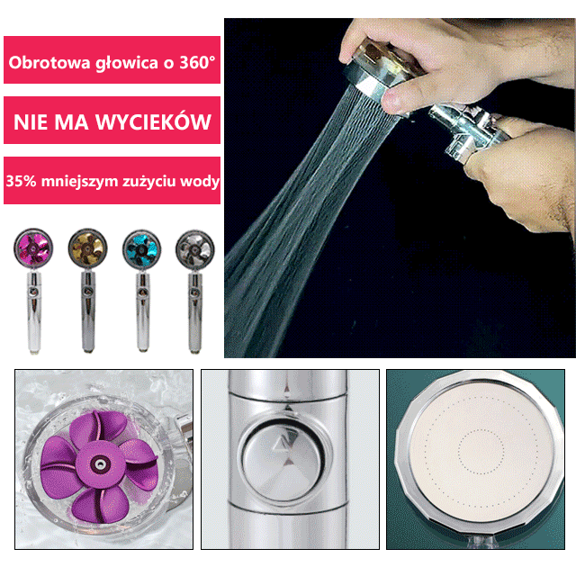 Głowica prysznicowa ze śmigłem