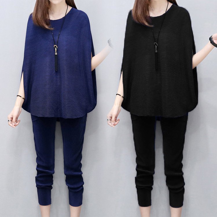 ドルマンスリーブ着痩せ効果セットアップ