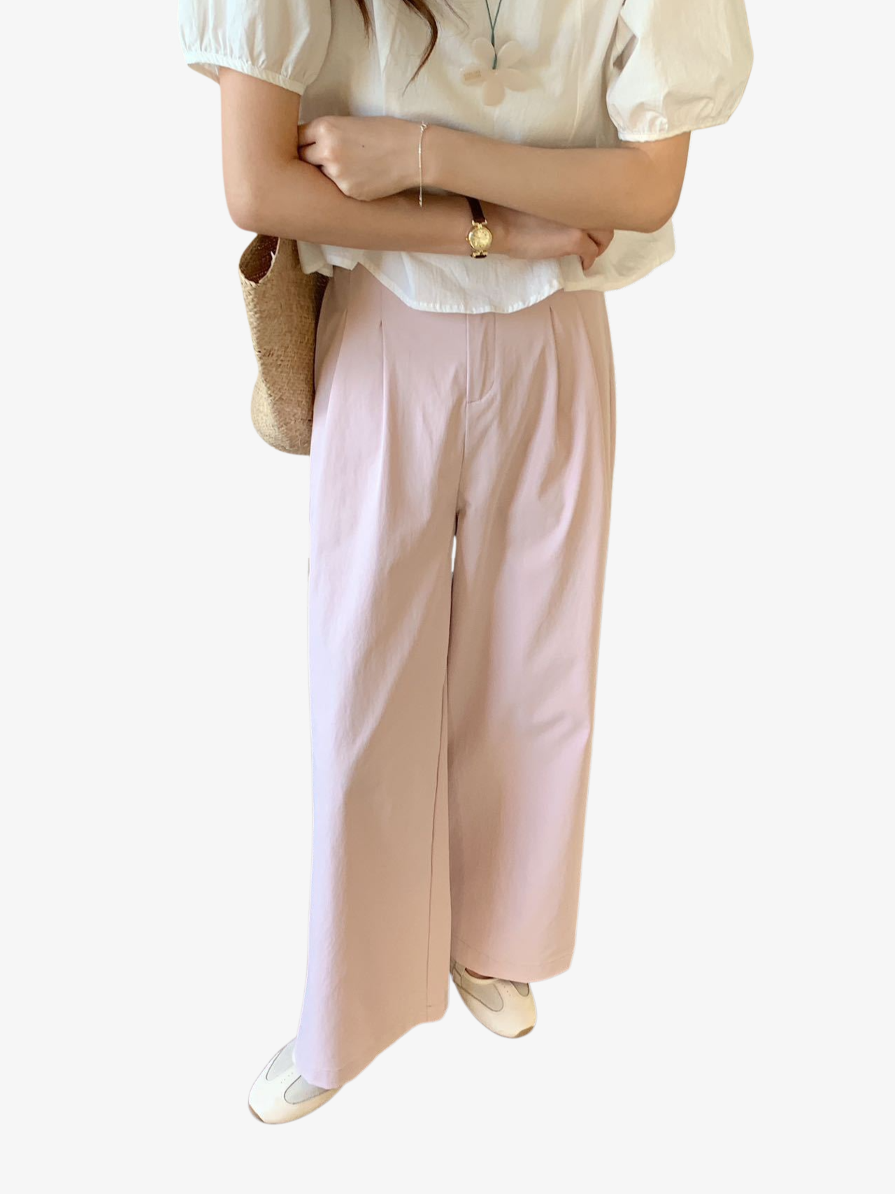 여성 캐주얼 처짐 바지 코디