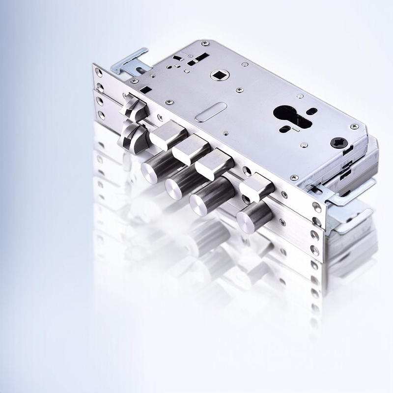 高セキュリティ全鋼製ロック体の構造説明図