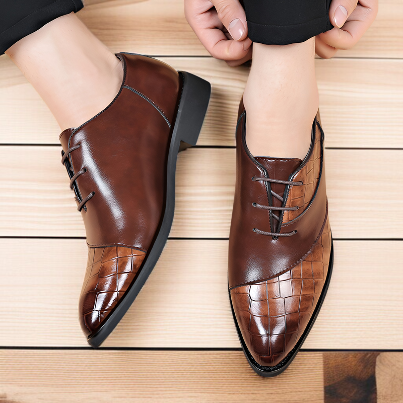 Elegante spitze Lederschuhe für Männer im britischen Stil