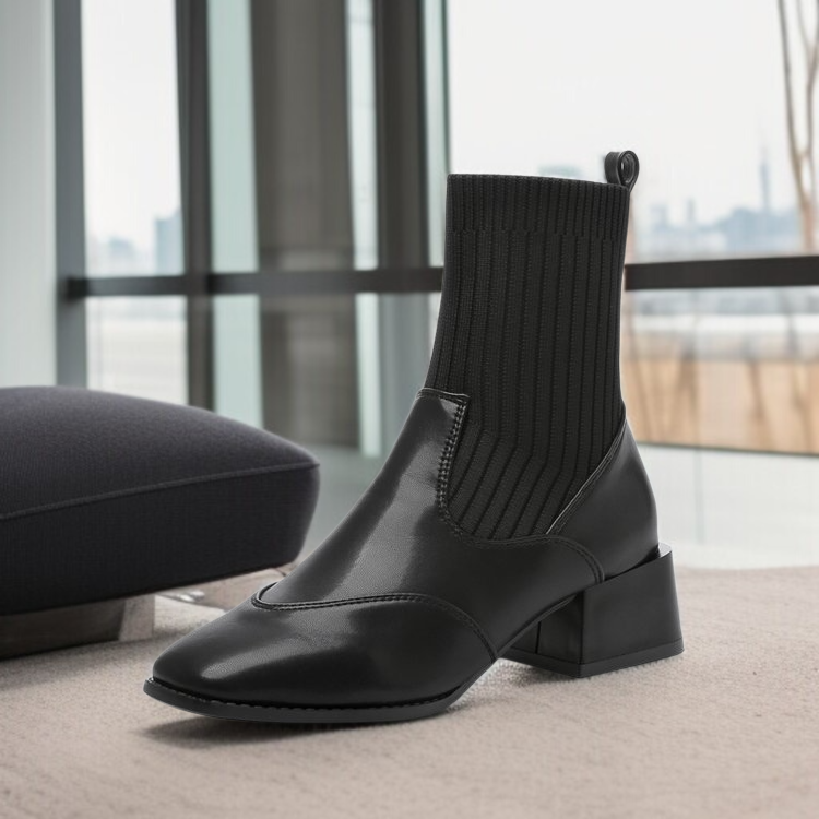 サイドから見たスキニーブーツのシルエット