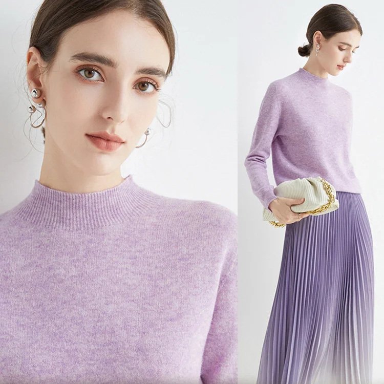 Half turtleneck loose sweater