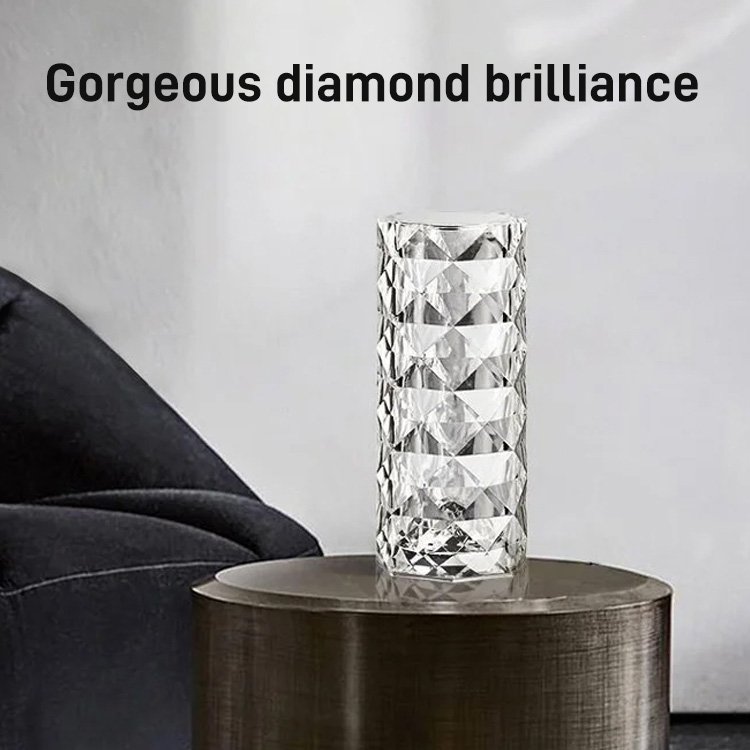 Romantic rose crystal diamond table lamp