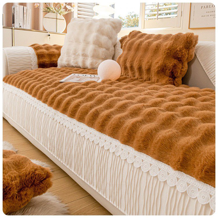 ラビットファーソファーカバー