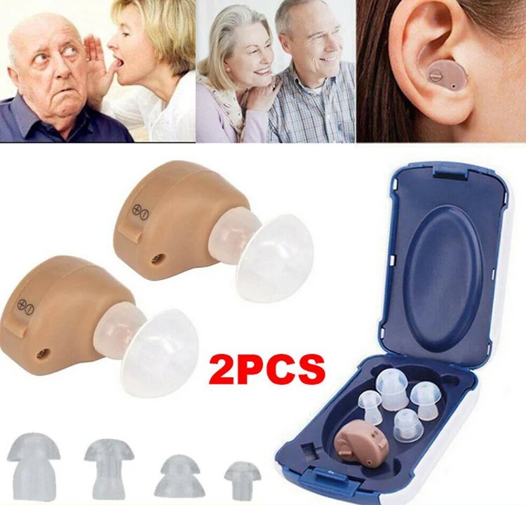 Double noise reduction sound amplifier hearing aid