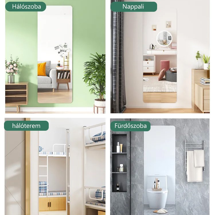 JS egyrészes akril puha testű tükör matrica