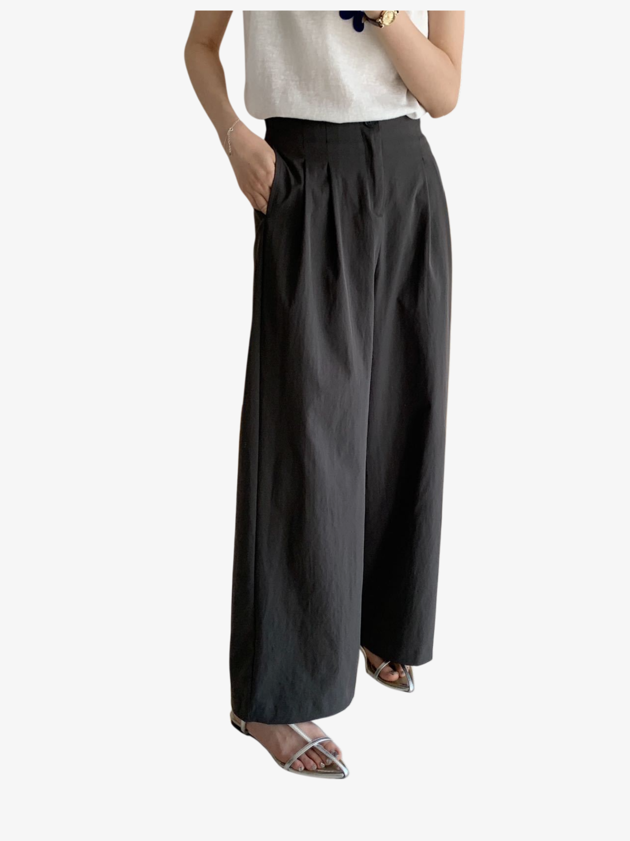 여성 통근 처짐 와이드 팬츠 정장바지 여 슬림 캐주얼 일자 팬츠 와이드 팬츠 여성 캐주얼 처짐 정장바지