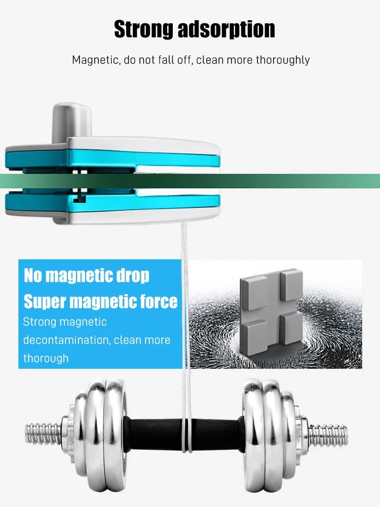 Effortless double-sided glass wiper