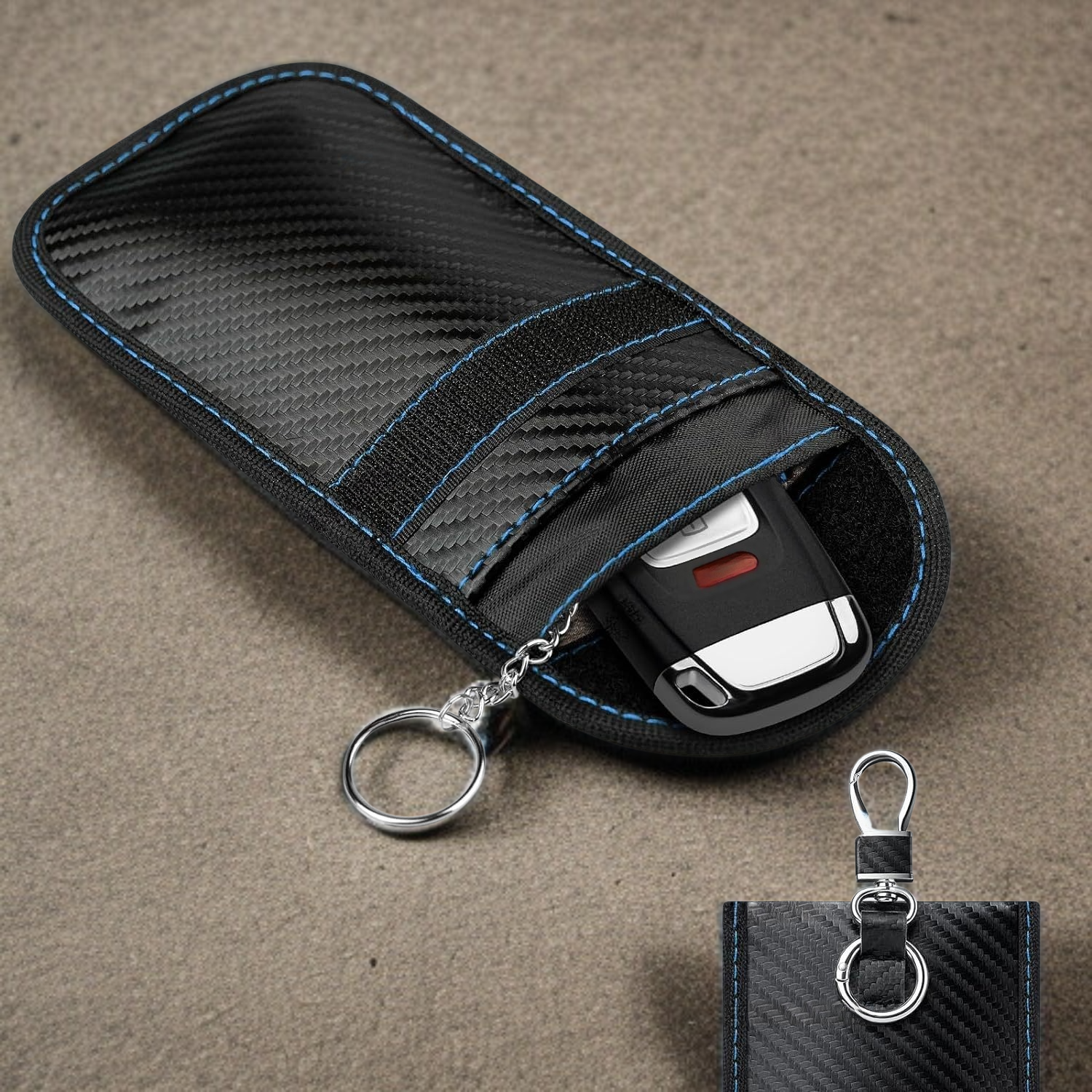 高級感ある炭素繊維デザインキーケース