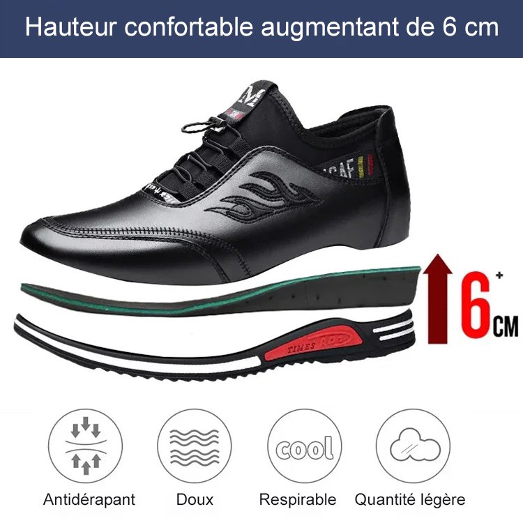 Men's casual and comfortable shoes with elevated height inside