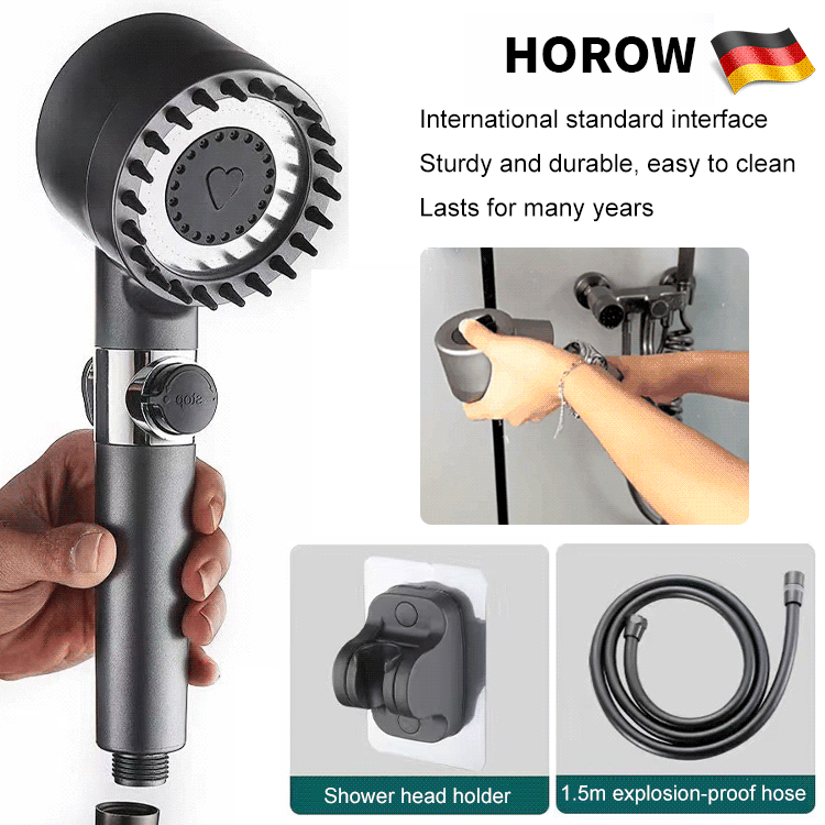 German massage multifunctional one-button adjustment shower head 