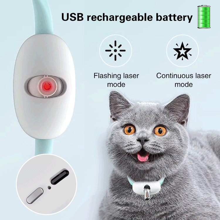 Automatic cat teaser collar