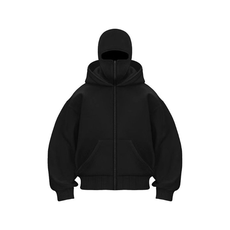 Zip-Up Sports Hooded Outerwear