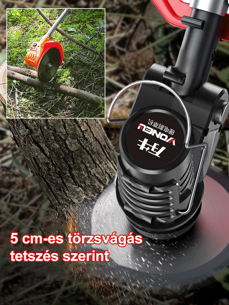 Könnyű lítium akkumulátoros kerti fűnyíró
